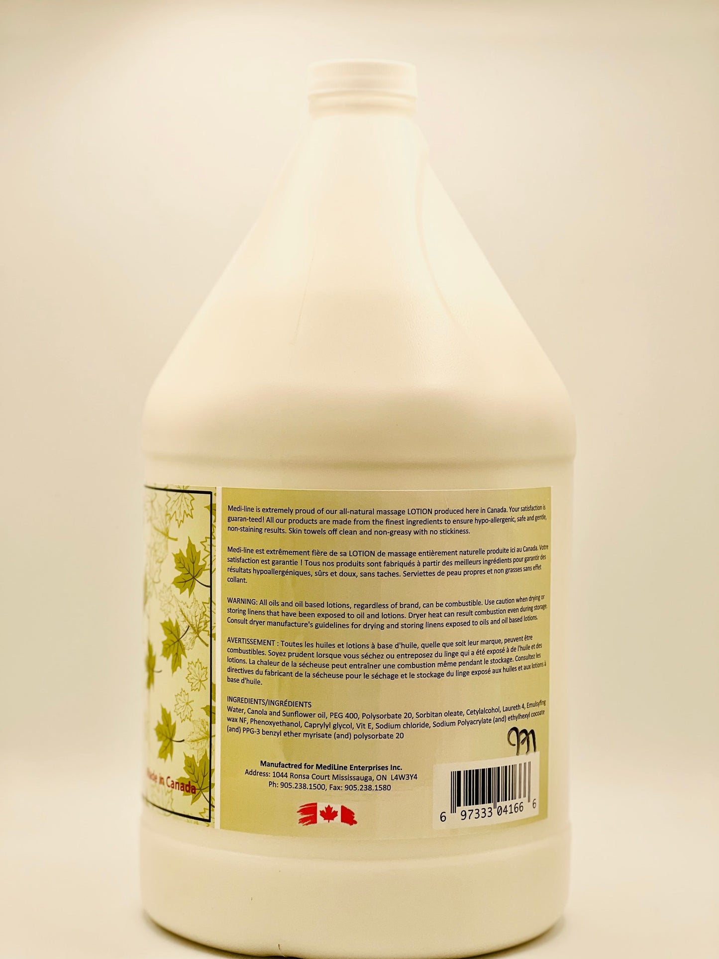 MediSports VEGAN Massage Lotion – 4 Litre - medisports